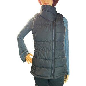 Workshop Cowl Neck Puffer‎ Vest in Black Size Small